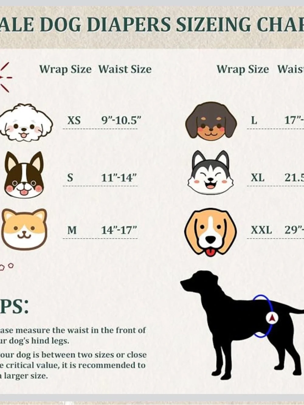 Reusable Dog Diapers Pack - Camo & Dark Solid Colors-5 Male belly band XL